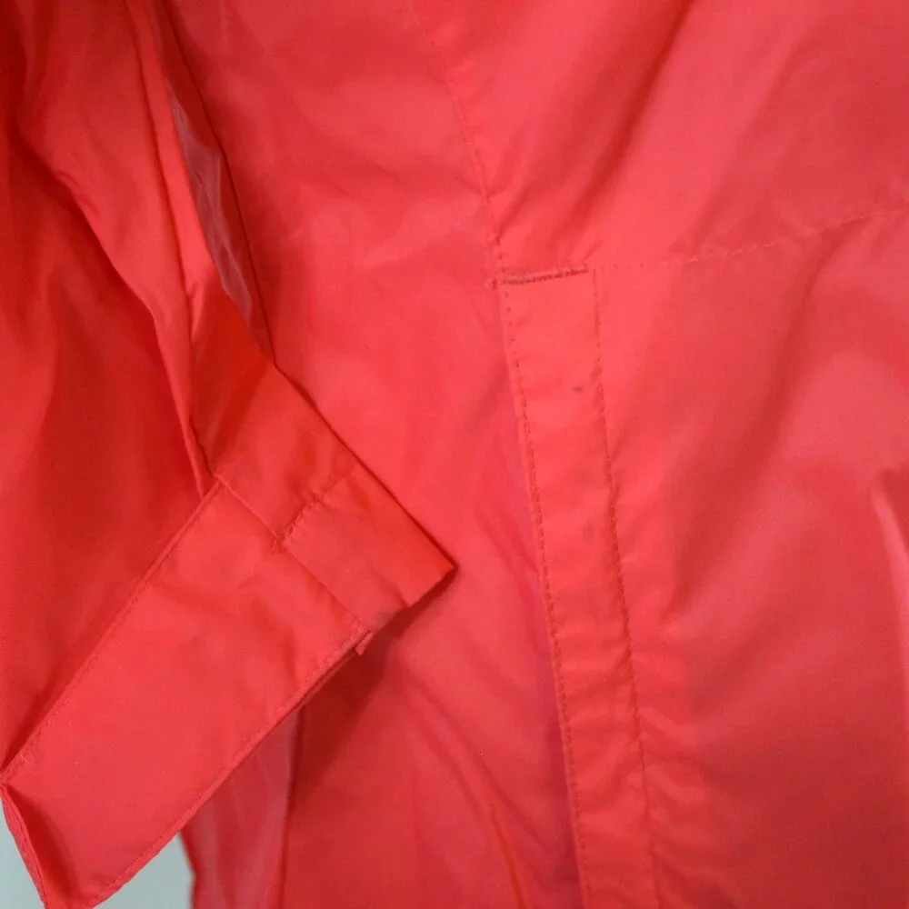 Columbia‎ Poppy Packable Windbreaker Jacket XS Orange Lightweight Zip Up Hooded